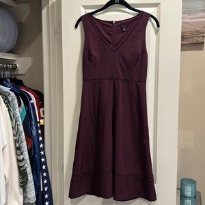 Maroon A-line dress